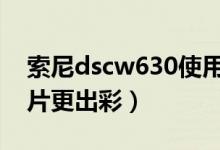 索尼dscw630使用說明（理解這些讓你的照片更出彩）