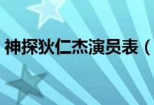 神探狄仁杰演員表（神探狄仁杰有哪些演員）