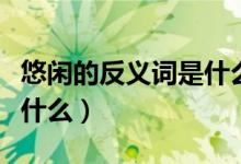 悠閑的反義詞是什么二年級（悠閑的反義詞是什么）