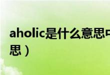 aholic是什么意思中文翻譯（aholic是什么意思）