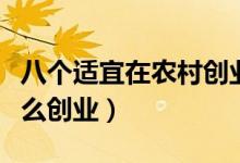 八個適宜在農(nóng)村創(chuàng)業(yè)致富的項目（農(nóng)村可以怎么創(chuàng)業(yè)）