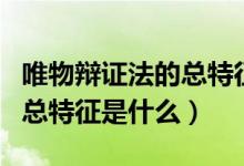 唯物辯證法的總特征思維導(dǎo)圖（唯物辯證法的總特征是什么）
