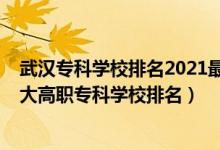 武漢??茖W(xué)校排名2021最新排名公辦(2022武漢最好的十大高職??茖W(xué)校排名)