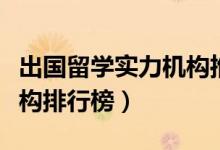 出國(guó)留學(xué)實(shí)力機(jī)構(gòu)推薦（口碑好的十大留學(xué)機(jī)構(gòu)排行榜）