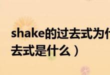 shake的過去式為什么是shook（shake的過去式是什么）