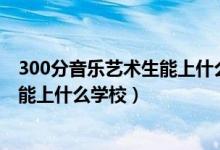 300分音樂藝術生能上什么大學（2022音樂專業(yè)文化300分能上什么學校）