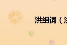 洪組詞（洪讀音及解釋）
