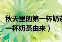 秋天里的第一杯奶茶是什么意思（秋天里的第一杯奶茶由來）