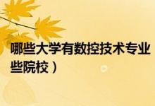 哪些大學(xué)有數(shù)控技術(shù)專業(yè)（2022全國開設(shè)數(shù)控技術(shù)專業(yè)有哪些院校）