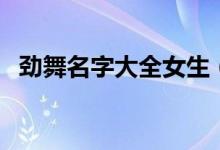 勁舞名字大全女生（又甜又可愛的游戲名）
