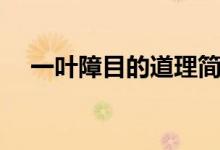 一葉障目的道理簡短（一葉障目的道理）