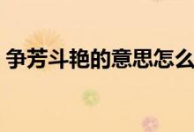 爭(zhēng)芳斗艷的意思怎么解釋（爭(zhēng)芳斗艷的意思）