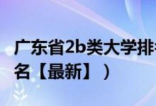 廣東省2b類大學排名（2021廣東省2b大學排名【最新】）