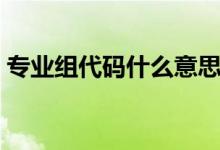 專業(yè)組代碼什么意思（專業(yè)組代碼什么意思）