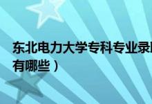 東北電力大學(xué)專(zhuān)科專(zhuān)業(yè)錄取分?jǐn)?shù)線（東北電力大學(xué)專(zhuān)科專(zhuān)業(yè)有哪些）