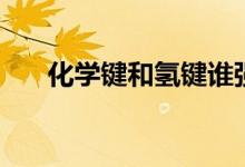 化學(xué)鍵和氫鍵誰(shuí)強(qiáng)（氫鍵是化學(xué)鍵嗎）