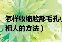 怎樣收縮臉部毛孔小妙招（正確緩解臉上毛孔粗大的方法）