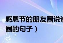 感恩節(jié)的朋友圈說說心情（適合感恩節(jié)發(fā)朋友圈的句子）
