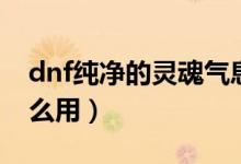 dnf純凈的靈魂氣息（dnf純凈的靈魂氣息怎么用）