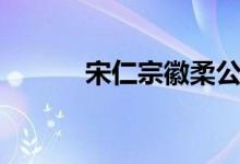 宋仁宗徽柔公主結(jié)局（是什么）