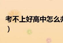 考不上好高中怎么辦（孩子考不上高中怎么辦）