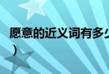 愿意的近義詞有多少個(gè)（愿意的近義詞是什么）