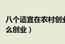 八個(gè)適宜在農(nóng)村創(chuàng)業(yè)致富的項(xiàng)目（農(nóng)村可以怎么創(chuàng)業(yè)）