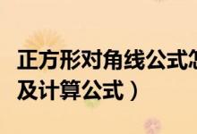 正方形對(duì)角線公式怎么算（正方形對(duì)角線公式及計(jì)算公式）