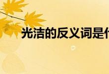 光潔的反義詞是什么呢（光潔的意思）