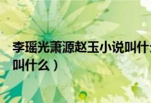 李瑤光蕭源趙玉小說叫什么名字（李瑤光蕭源趙玉小說名字叫什么）
