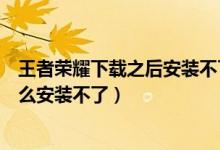 王者榮耀下載之后安裝不了為什么（下載王者榮耀之后為什么安裝不了）