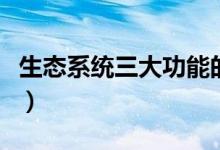 生態(tài)系統(tǒng)三大功能的關(guān)系（生態(tài)系統(tǒng)三大功能）