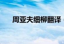 周亞夫細柳翻譯（周亞夫君細柳翻譯）