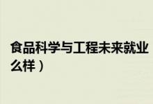 食品科學(xué)與工程未來就業(yè)（2022食品科學(xué)與工程就業(yè)前景怎么樣）