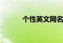 個(gè)性英文網(wǎng)名（英文網(wǎng)名大全）