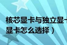 核芯顯卡與獨立顯卡哪個好（核芯顯卡與獨立顯卡怎么選擇）