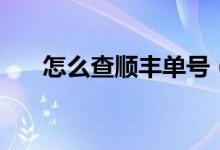怎么查順豐單號(hào)（如何查詢順豐單號(hào)）
