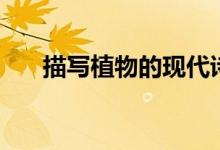描寫(xiě)植物的現(xiàn)代詩(shī)（描寫(xiě)植物的詩(shī)歌）