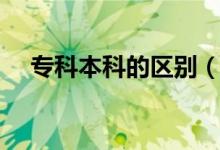 專科本科的區(qū)別（大專和本科差距大嗎）
