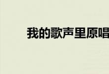 我的歌聲里原唱（很好聽的一首歌）