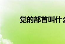 覺的部首叫什么名稱（覺的部首）