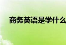 商務(wù)英語是學(xué)什么的（畢業(yè)后能干什么）