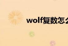 wolf復數怎么寫（wolf復數）