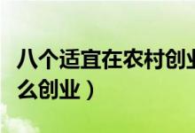 八個適宜在農村創(chuàng)業(yè)致富的項目（農村可以怎么創(chuàng)業(yè)）