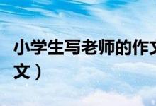 小學(xué)生寫老師的作文（小學(xué)生寫老師的作文范文）