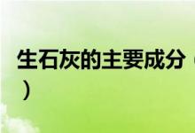 生石灰的主要成分（電解飽和食鹽水的化學式）