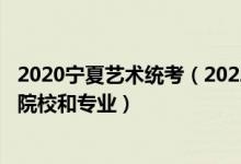 2020寧夏藝術(shù)統(tǒng)考（2022年承認(rèn)寧夏藝術(shù)統(tǒng)考/聯(lián)考成績的院校和專業(yè)）