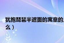 猶抱琵琶半遮面的寓意的上句（猶抱琵琶半遮面的寓意是什么）