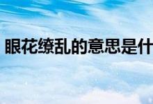 眼花繚亂的意思是什么（眼花繚亂什么意思）
