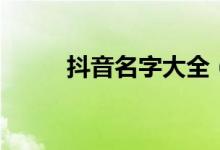 抖音名字大全（適合抖音的網(wǎng)名）